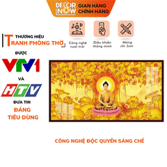 Tranh Trúc Chỉ Ngang In Phật Thích Ca Mâu Ni DECORNOW DCN-TC421