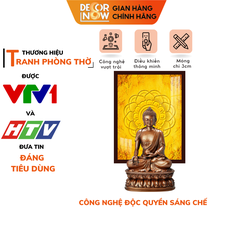 Tranh Trúc Chỉ Đứng In Hoa Sen DECORNOW DCN-TC55