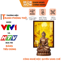 Tranh Trúc Chỉ Đứng In Hoa Sen DECORNOW DCN-TC56