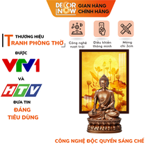 Tranh Trúc Chỉ Đứng In Hoa Sen DECORNOW DCN-TC71