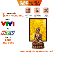 Tranh Trúc Chỉ Đứng In Hoa Sen DECORNOW DCN-TC73