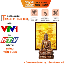 Tranh Trúc Chỉ Đứng In Hoa Sen DECORNOW DCN-TC75