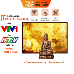 Tranh Trúc Chỉ Ngang In Hoa Sen DECORNOW DCN-TC78