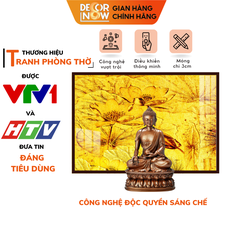 Tranh Trúc Chỉ Ngang In Hoa Sen DECORNOW DCN-TC80