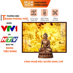 Tranh Trúc Chỉ Ngang In Hoa Sen DECORNOW DCN-TC82