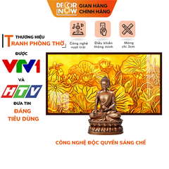 Tranh Trúc Chỉ Ngang In Hoa Sen DECORNOW DCN-TC91