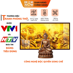 Tranh Trúc Chỉ Ngang In Hoa Sen DECORNOW DCN-TC93