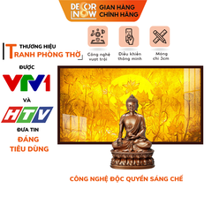 Tranh Trúc Chỉ Ngang In Hoa Sen DECORNOW DCN-TC94
