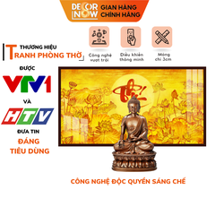 Tranh Trúc Chỉ Ngang In Chữ Thư Pháp DECORNOW DCN-TC99