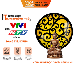 Đèn Hào Quang Phật In Tranh Trúc Chỉ CNC DECORNOW DCN-TCC1