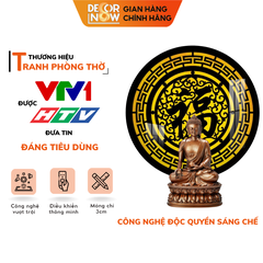 Đèn Hào Quang Phật In Tranh Trúc Chỉ CNC DECORNOW DCN-TCC10