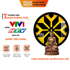 Đèn Hào Quang Phật In Tranh Trúc Chỉ CNC DECORNOW DCN-TCC15