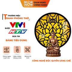 Đèn Hào Quang Phật In Tranh Trúc Chỉ CNC DECORNOW DCN-TCC19