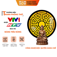 Đèn Hào Quang Phật In Tranh Trúc Chỉ CNC DECORNOW DCN-TCC2