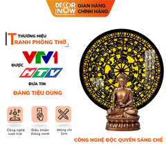 Đèn Hào Quang Phật In Tranh Trúc Chỉ CNC DECORNOW DCN-TCC25