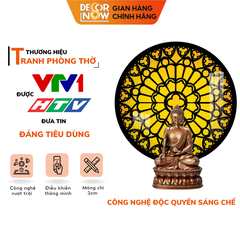 Đèn Hào Quang Phật In Tranh Trúc Chỉ CNC DECORNOW DCN-TCC3