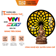 Đèn Hào Quang Phật In Tranh Trúc Chỉ CNC DECORNOW DCN-TCC4