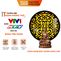 Đèn Hào Quang Phật In Tranh Trúc Chỉ CNC DECORNOW DCN-TCC5