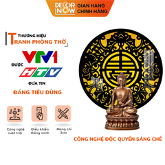 Đèn Hào Quang Phật In Tranh Trúc Chỉ CNC DECORNOW DCN-TCC6