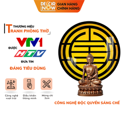 Đèn Hào Quang Phật In Tranh Trúc Chỉ CNC DECORNOW DCN-TCC7