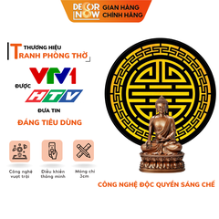 Đèn Hào Quang Phật In Tranh Trúc Chỉ CNC DECORNOW DCN-TCC9