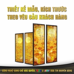 Tranh Hoằng Pháp Đối Hoa Sen Cây Trúc Và Mặt Trăng DecorNow TC166