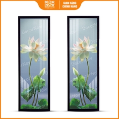 Tranh Hoằng Pháp Đối Hoa Sen Trắng Tinh Khôi DecorNow HD846