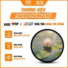 Tranh Hoằng Pháp Tròn Hồ Sen Hồng DecorNow HD850