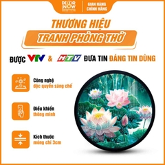 Tranh Hoằng Pháp Tròn Hoa Sen Hồng Tinh Khiết An Yên DecorNow HD900