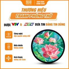 Tranh Hoằng Pháp Tròn Hoa Sen Hồng Tỉnh Thức Giác Ngộ DecorNow HD875
