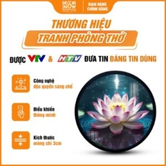 Tranh Hoằng Pháp Tròn Sen Hồng Sang Trọng DecorNow HD852