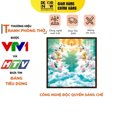 Tranh Hoằng Pháp Vuông Tầng Mây Trời Cung Trời Đao Lợi DecorNow HD38