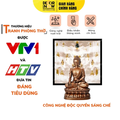 Tranh Hoằng Pháp Vuông Mây Trời Cung Trời Đao Lợi DecorNow HD37