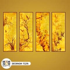 Tranh Tứ Quý Lan Mai Cúc Trúc DECORNOW DCN-TC278