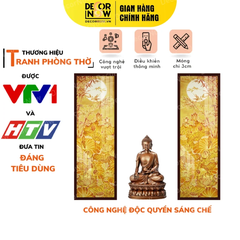 Tranh Hoằng Pháp Đối Hoa Sen Cây Trúc Và Mặt Trăng DecorNow TC166