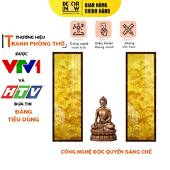 Tranh Hoằng Pháp Đối Hoa Sen Mặt Trăng DecorNow TC174