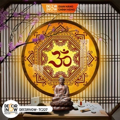 Tranh Trúc Chỉ In, Đèn Hào Quang Mandala DECORNOW DCN-TC227