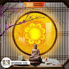 Tranh Trúc Chỉ In, Đèn Hào Quang Mandala DECORNOW DCN-TC30