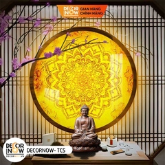 Tranh Trúc Chỉ In, Đèn Hào Quang Mandala DECORNOW DCN-TC5