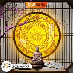 Tranh Trúc Chỉ In, Đèn Hào Quang Mandala DECORNOW DCN-TC7