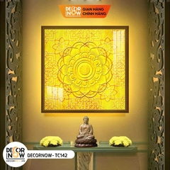 Tranh Trúc Chỉ Vuông In Mandala DECORNOW DCN-TC142