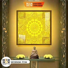 Tranh Trúc Chỉ Vuông In Mandala DECORNOW DCN-TC144