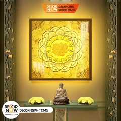 Tranh Trúc Chỉ Vuông In Mandala DECORNOW DCN-TC145