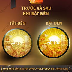 Tranh Trúc Chỉ In, Đèn Hào Quang Mandala DECORNOW DCN-TC5