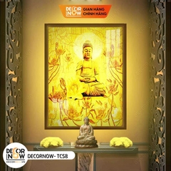 Tranh Trúc Chỉ Đứng In Chim Hạc DECORNOW DCN-TC74