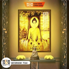 Tranh Trúc Chỉ Đứng In Chim Hạc DECORNOW DCN-TC74