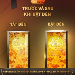 Tranh Trúc Chỉ Bộ Đối In Hoa Sen DECORNOW DCN-TC320