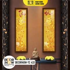 Tranh Trúc Chỉ Bộ Đối In Chữ Thư Pháp DECORNOW DCN-TC281