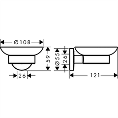 Kệ xà phòng Logis Hansgrohe – 41715000