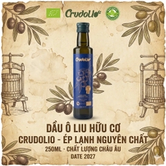 Dầu olive Crudolio hữu cơ ép lạnh nguyên chất